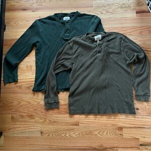 St. John's Bay Forest Green Henley Shirt